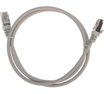 Патч-корд REXANT f/utp, cat 5e, rj45-rj45, 26awg, lszh, серый, 1м 02-0110-1