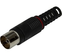 Разъем REXANT гнездо TV без пайки, черный, 100шт 05-2044