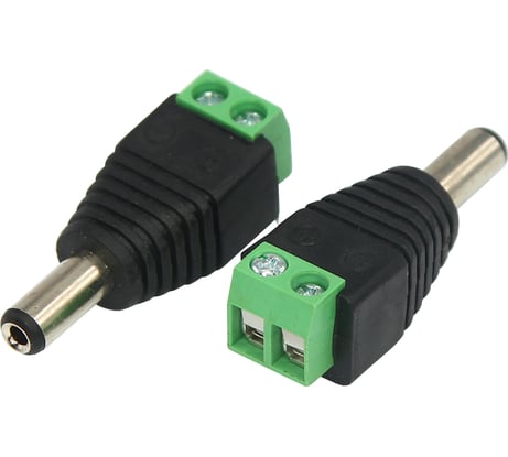 Разъем REXANT питания штекер 2.1х5.5 мм, с клеммной колодкой, 50 шт. 14-0314