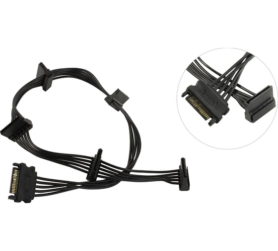 Разветвитель питания Pro Legend 1 SATA-M - 5 SATA-F 55см PL1458 1