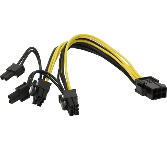 Переходник питания для видеокарт Pro Legend 6pin- 2x6 / 8pin, 15 см PL1480 1