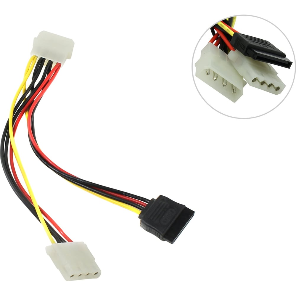 Переходник питания Pro Legend Sata 1big to 1SATA+1big,10 см PL1453 ...