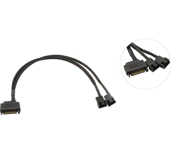 Переходник-разветвитель питания для вентиляторов Pro Legend 1SATA- 2x4pin, 30 см PL1469 1