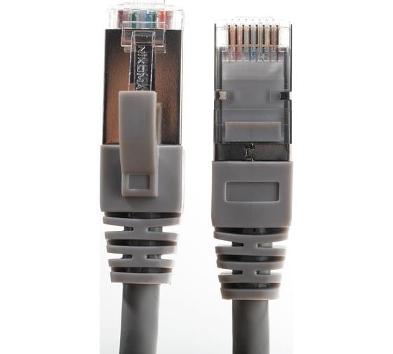 Коммутационный шнур NIKOMAX F/UTP 4 пары, серый, 1м NMC-PC4SD55B-010-C-GY