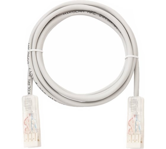 Коммутационный шнур NIKOMAX U/UTP 2 пары, серый, 1,5м NMC-PC2UD00D-015-GY