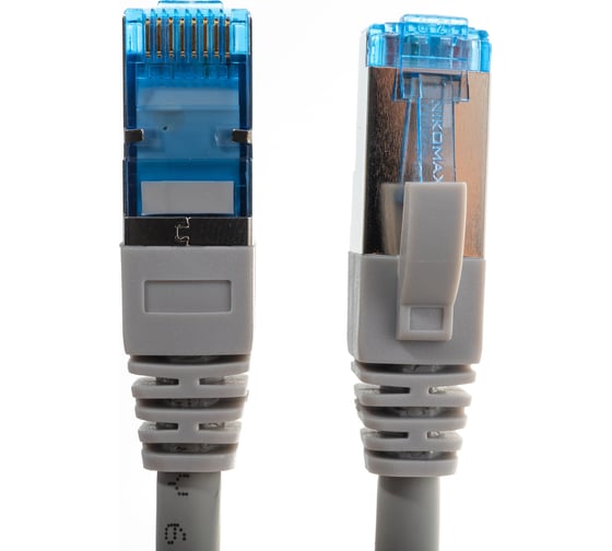 Коммутационный шнур NIKOMAX S/FTP 4 пары, серый, 0,3м NMC-PC4SE55B-003-C-GY