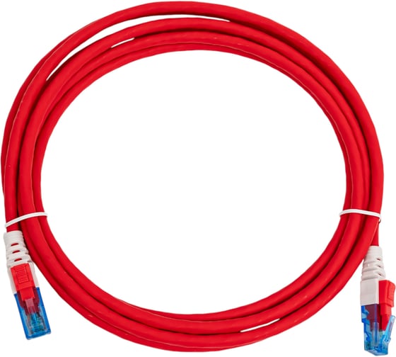Коммутационный шнур с замком NIKOMAX U/UTP 4 пары, красный, 3м NMC-PC4UE55B-030-CS-RD 1