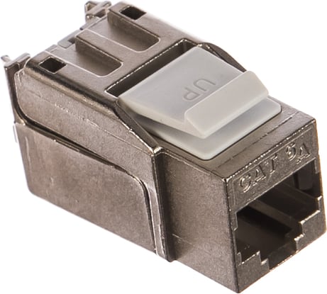 Модуль-вставка NIKOMAX типа Keystone, полный экран, металлик NMC-KJSA2-FT-MT