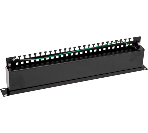 Коммутационная панель REXANT 19", 1U, 24 порта, F/UTP, RJ-45, CAT5e, PRO 02-0041