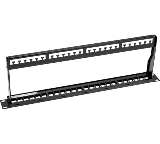 Коммутационная наборная панель REXANT 19", 1U, 24 порта, UTP, PRO 02-0053