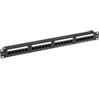 Коммутационная панель с кабельным органайзером REXANT 19" 1U, 24 порта, UTP, RJ-45, CAT6 02-0231