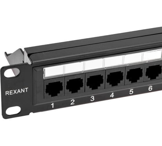 Коммутационная панель с кабельным органайзером 19" REXANT 1u, 24 порта, utp, rj-45, cat 6 pro 02-0231