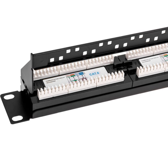 Коммутационная панель с кабельным органайзером 19" REXANT 1u, 24 порта, utp, rj-45, cat 6 pro 02-0231