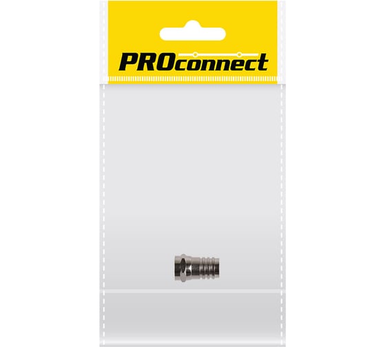 Антенный разъем PROCONNECT на кабель, штекер f для кабеля rg-6, 1 штука, под обжим, пакет 05-4034-1-7