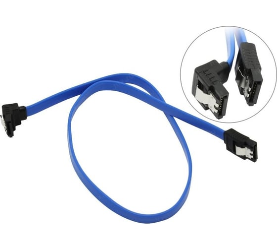 Кабель Pro Legend Serial ATA (Sata), (Г-образный коннектор) синий, 40 см PL1490 1