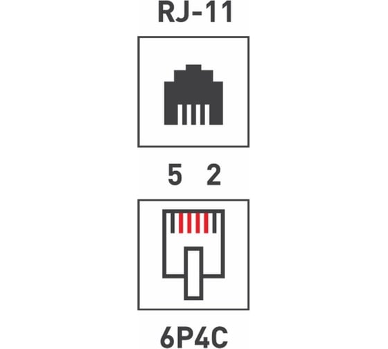 Телефонный проходной адаптер REXANT utp, rj-14, 6p4c, cat 3 03-0022