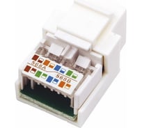 Модуль keystone REXANT jack rj-45(8p8c), utp, cat 5e, тип 180 градусов, белый 03-1011 28395770