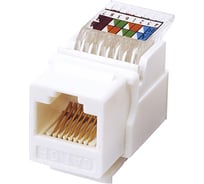 Модуль REXANT Keystone, Jack RJ-45(8p8c), UTP, CAT 5e, тип 180 градусов, белый 03-1012 28214216