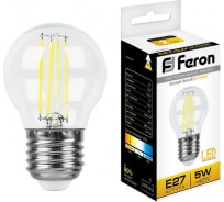 Светодиодная лампа FERON 5W 230V E27 2700K, LB-61 25581
