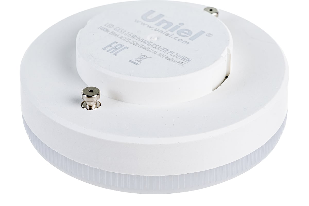 Светодиодная лампа Uniel LED-GX53-16W/NW/GX53/FR PLZ01WH, матовая. UL .