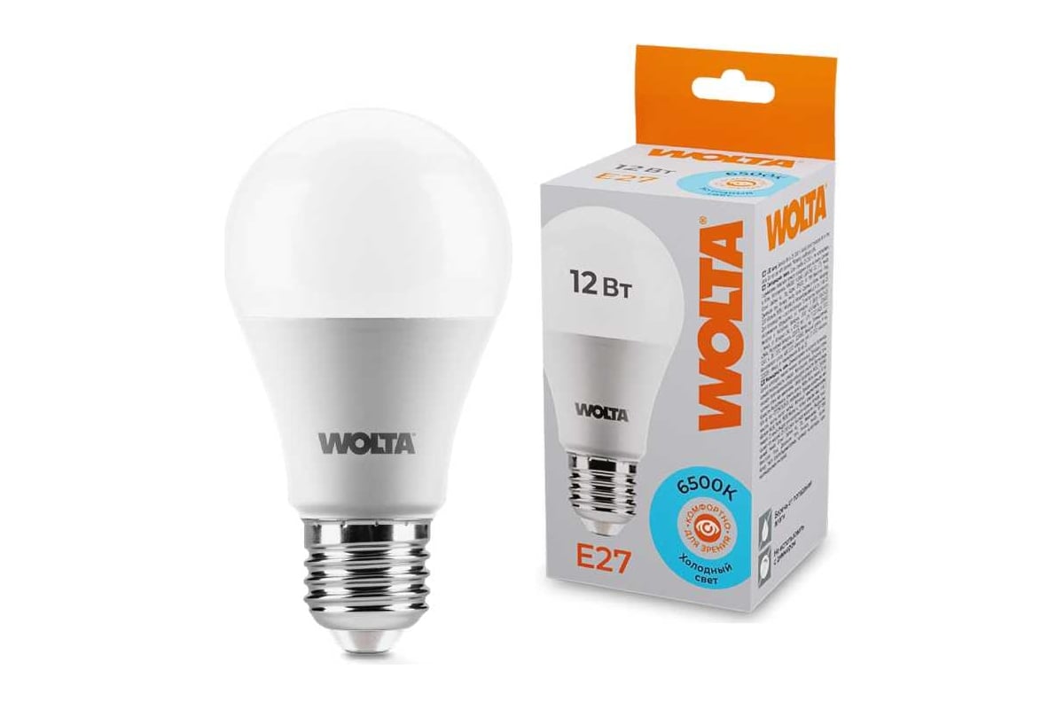 Светодиодная лампа Wolta груша А60 220В 25W60BL12E27 - выгодная цена ...