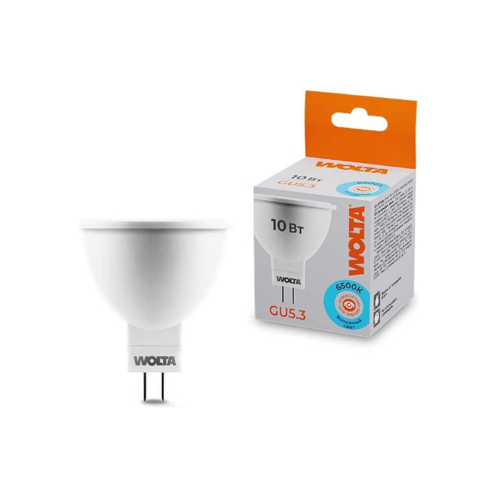 Светодиодная лампа Wolta LED Софит, Spot , 10Вт , 6500K Холодный белый ...