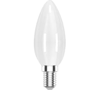 Лампа Gauss basic filament свеча 4,5w 400lm 4100к е14 milky led 1/10/50 1035125