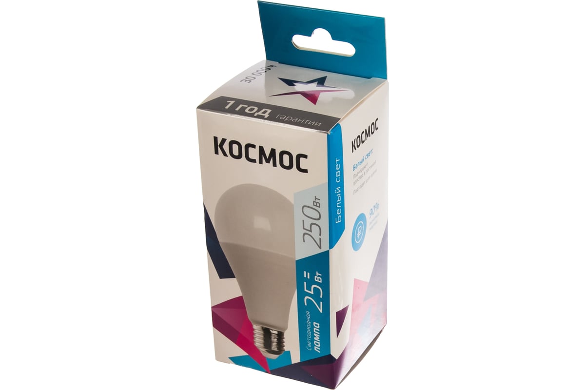 Светодиодная лампа КОСМОС LED A65 25Вт 220В E27 4500К ...