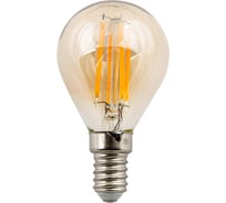 Светодиодная лампа Uniel Led-g45-5w/golden/e14 glv21go vintage. форма «шар», золотистая колба. картон. тм UL-00010551 28652834