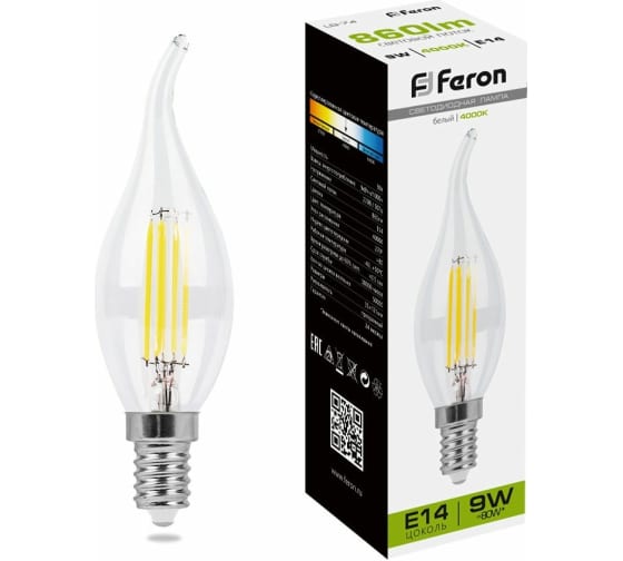 Светодиодная лампа FERON 9W 230V E14 4000K, LB-74 25962 1