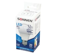 Светодиодная лампа SONNEN 12Вт, LED A60-12W-4000-E27, 453698