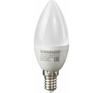 Лампы Led SONNEN Комплект 10 шт., 7 (60) Вт, цоколь E14, свеча, теплый белый свет, Led C37-7W-2700-E14, 880791