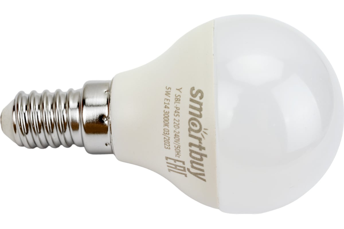 Светодиодная лампа Smartbuy LED P45-05W/3000/E14 SBL-P45-05-30K-E14 ...