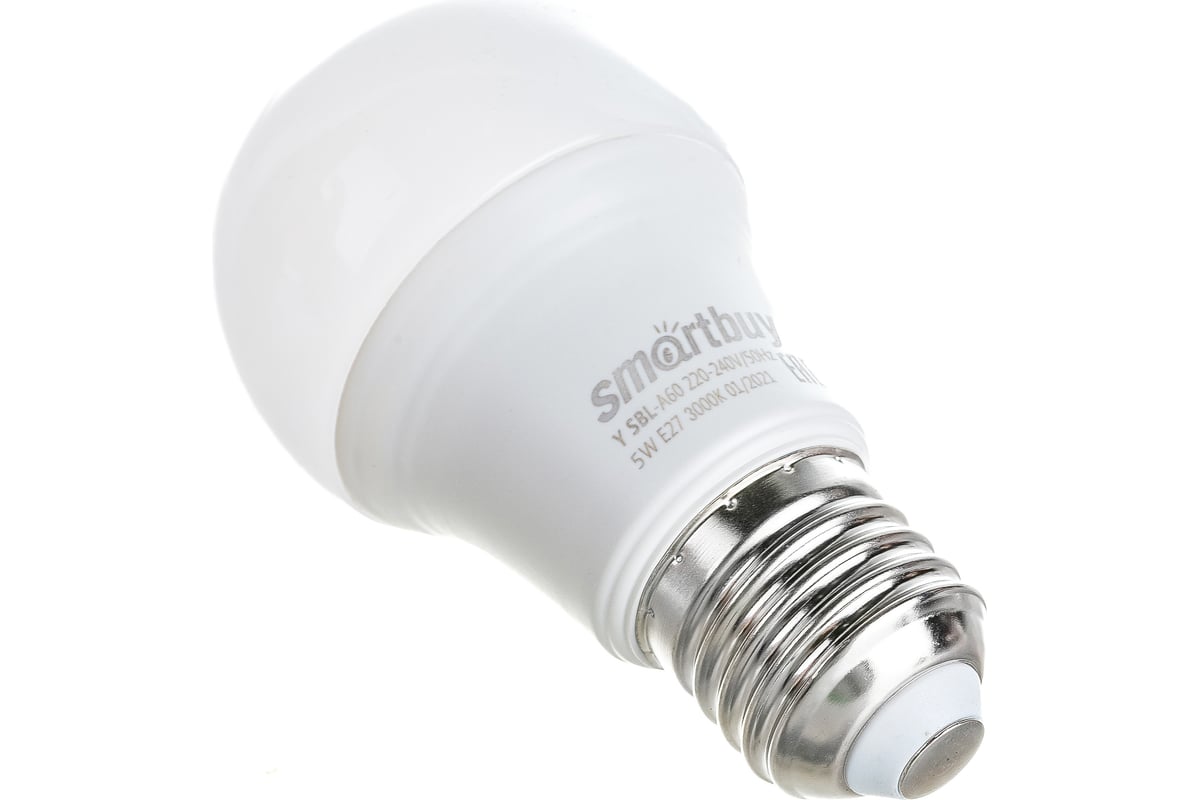 Светодиодная лампа Smartbuy LED A60-05W/3000/E27 SBL-A60-05-30K-E27-A ...