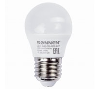 Светодиодная лампа SONNEN 5Вт, цоколь E27, шар, холодный белый свет, LED G45-5W-4000-E27, 453700