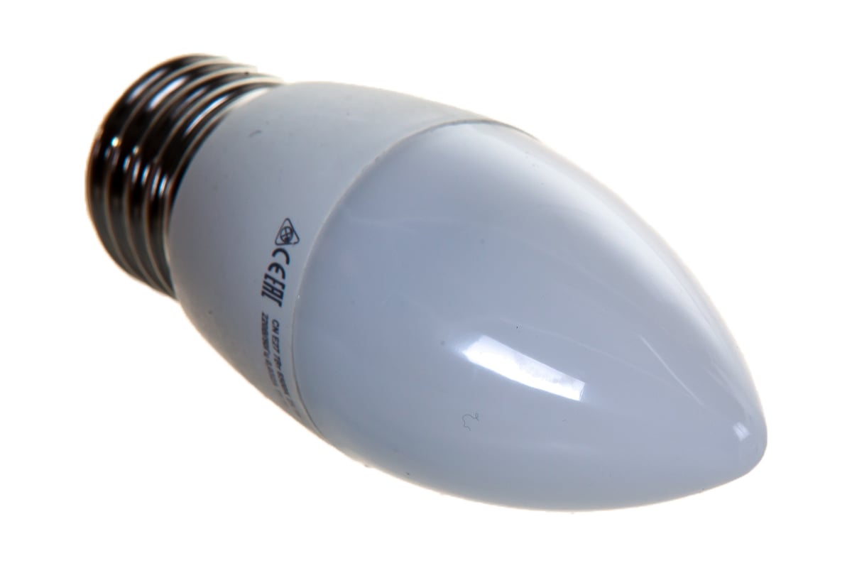 Светодиодная лампа Экономка свеча 7Вт Е27 230v 6500K 595лм Eco .