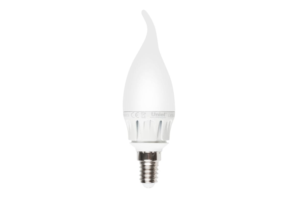 Светодиодная лампа  LED-CW37-6W/NW/E14/FR ALM01WH Форма свеча на .