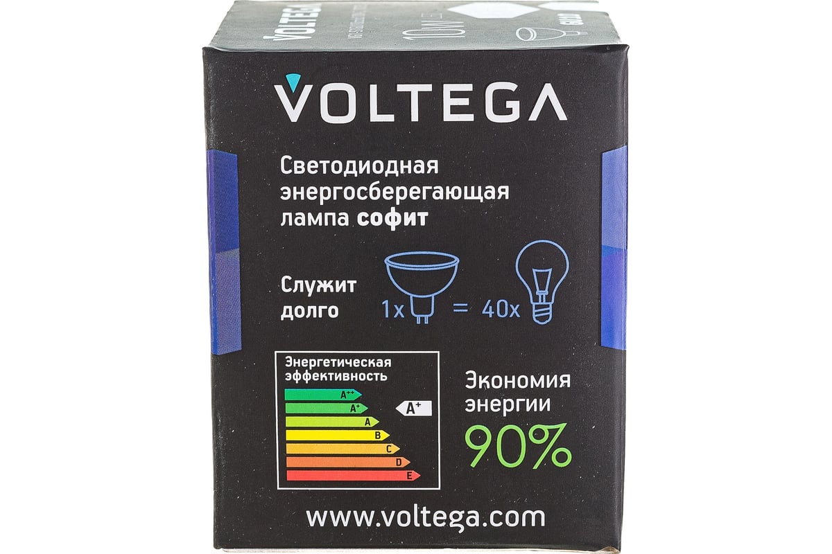 Светодиодная лампа VOLTEGA Софит GU10 4000К 10W Керамика 7073 ...