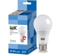 Лампа IEK LED A60 20Вт 230В 6500К E27 LLE-A60-20-230-65-E27 16140978