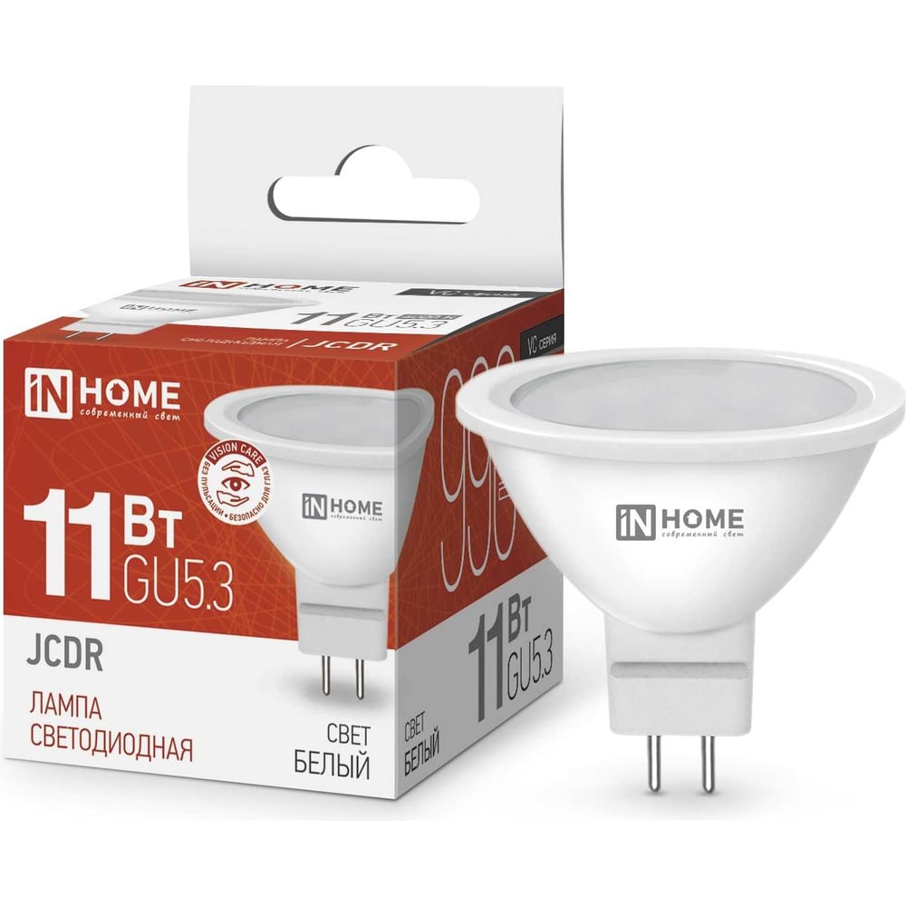 Светодиодная лампа IN HOME LED-JCDR-VC 11Вт 230В GU5.3