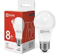 Светодиодная лампа IN HOME LED-A60-VC 8Вт 230В Е27 4000К 760Лм 4690612024028 16022185