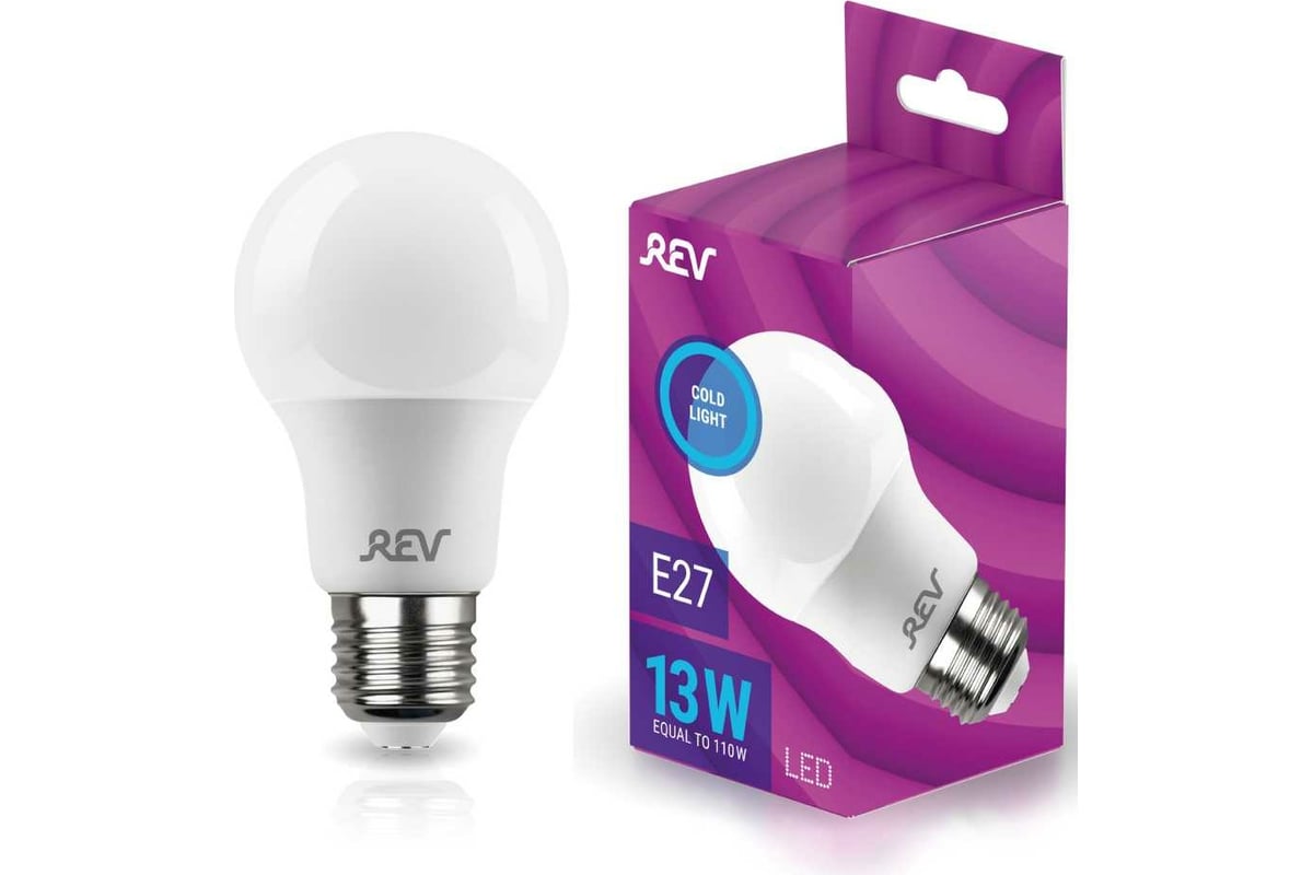 Светодиодная лампа REV A60 Е27 13W, 6500K, дневной свет 32529 1 ...