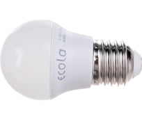 Светодиодная лампа Ecola globe LED 7,0W G45 220V E27 4000K шар /композит/ 82x45 K7GV70ELC 16223602