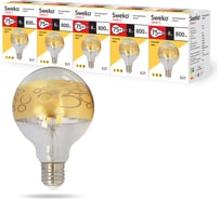 Светодиодная лампа Sweko 5 шт 17LED-G95-8W-230-3000K-E27-GS