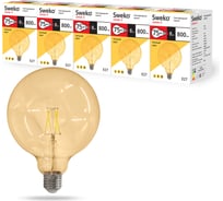 Светодиодная лампа Sweko 5 шт 17LED-G95-8W-230-3000K-E27-G