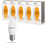 Светодиодная лампа Sweko 5 шт 42LED-C35-10W-230-3000K-E27