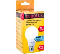 Светодиодная лампа Eurolux LL-E-A60-7W-230-4K-E27/груша, 7Вт, нейтральный, Е27 76/2/12