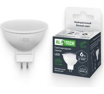 Лампочка светодиодная ALTECH LED MR16-6W-840-GU5.3 6Вт софит нейтральный белый свет 4673758071088