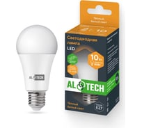 Лампочка светодиодная ALTECH LED Р60-10W-830-E27 10Вт груша теплый белый свет 4673758070203