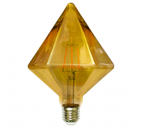 Светодиодная филаментная лампа GIS-SOLAR ретро G125-E27-4Вт.-GOLD-РОМБ F00056